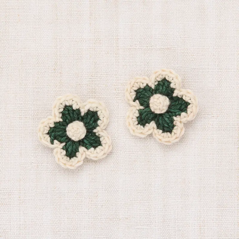 Medium Flower Clip Set in Laurel by Misha & Puff