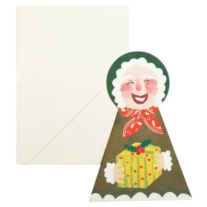 Mrs Claus Stand-Up Christmas Greetings Card by Hadley
