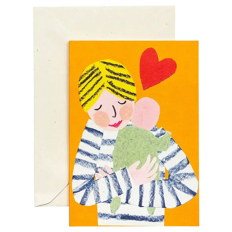 New Baby Cuddle Greetings Card by Hadley