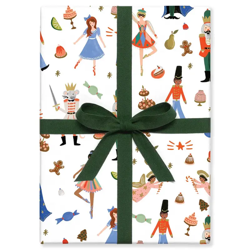 Nutcracker Christmas Gift Wrap (3 Sheets Pack) By Rifle Paper Co.