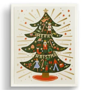 Nutcracker Tree Christmas Greetings Card (Box of 8) By Rifle Paper Co.
