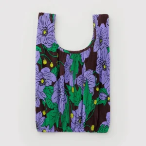 Pleated Bag in Maroon Poppy by Baggu