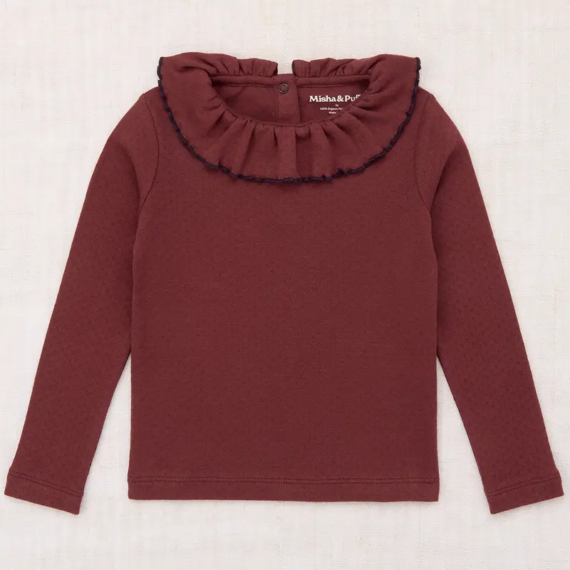 Pointelle Paloma Top in Madder Root by Misha & Puff