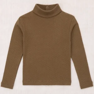 Pointelle Turtleneck in Nutshell by Misha & Puff