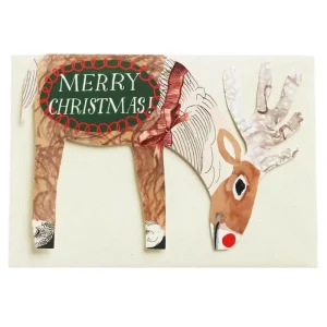 Rudolph Christmas Greetings Card by Hadley