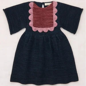 Scallop Bib Dress in Ink by Misha & Puff