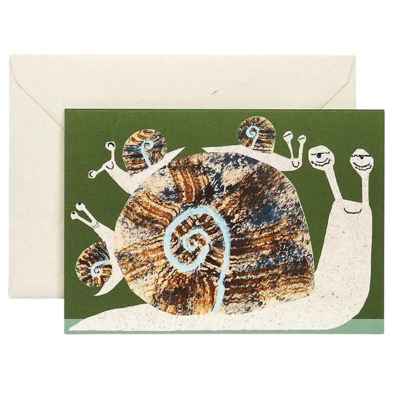 Snail Family Greetings Card by Hadley