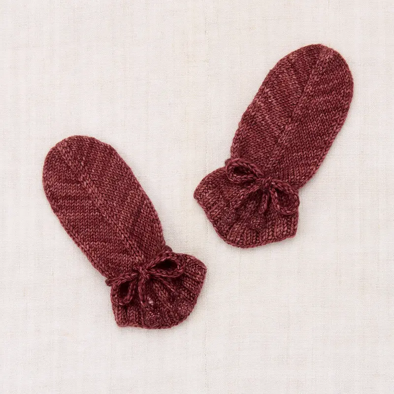 Snowshoe Hare Mittens in Madder Root by Misha & Puff
