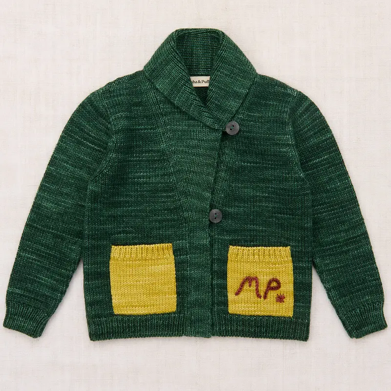 Yearling Shawl Collar Cardigan in Laurel by Misha & Puff