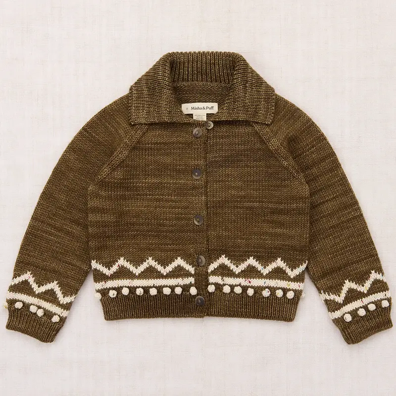 Zig Zag Cardigan in Nutshell by Misha & Puff
