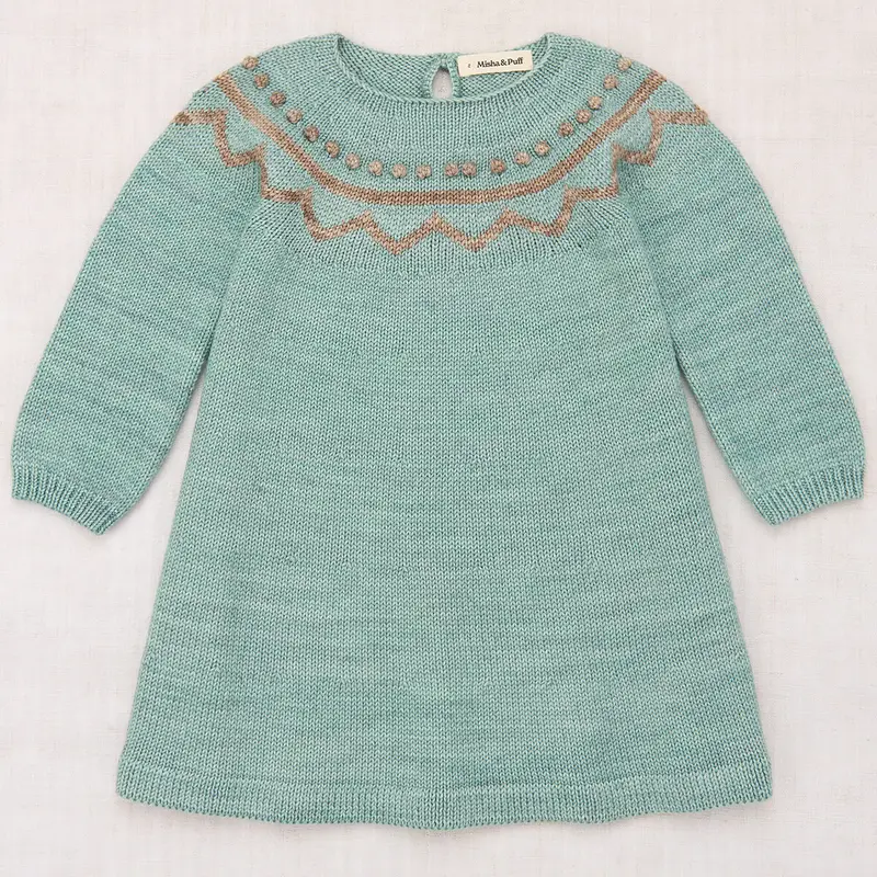 Zig Zag Dress in Sage by Misha & Puff