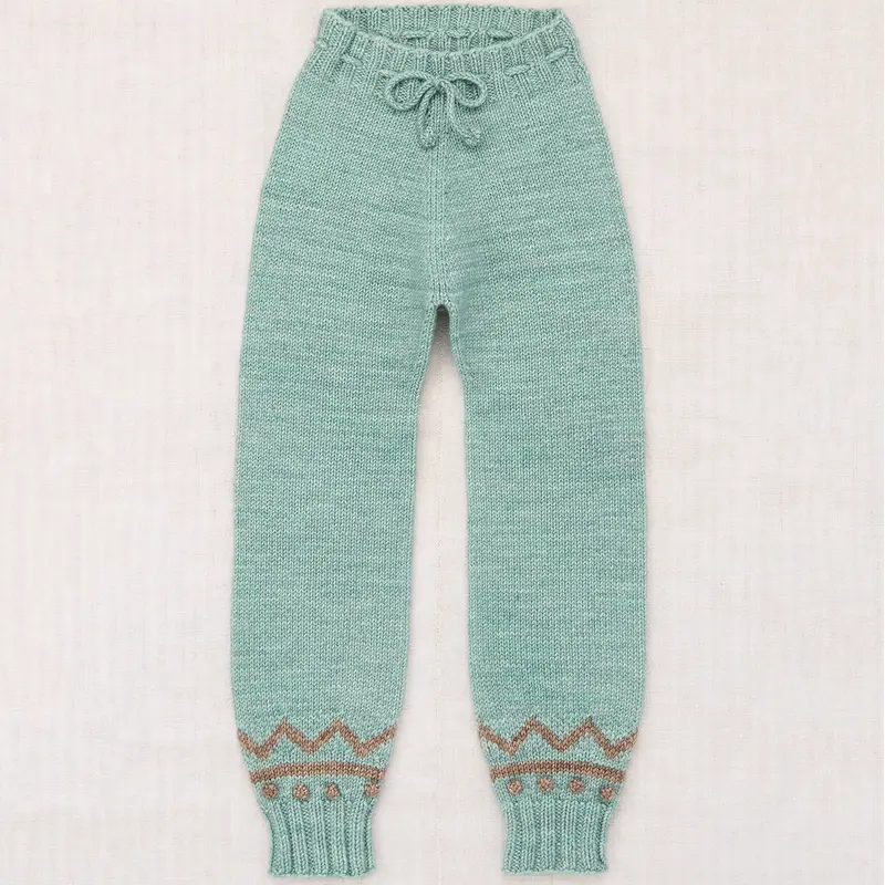 Zig Zag Snowy Day Legging in Sage by Misha & Puff
