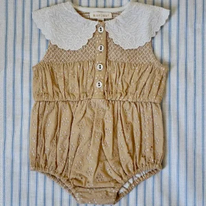 Baby Romper in Honey by Bonjour - Last One In Stock - 6 Months