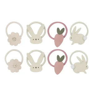 Bunny And Flower Mini Ponies Hair Bands by Mimi & Lula