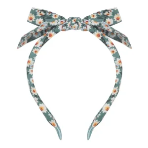 Edie Bow Alice Band in Green Daisy by Mimi & Lula
