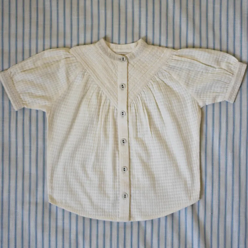 Essential Blouse in Natural by Bonjour - Last Ones In Stock - 4-8 Years