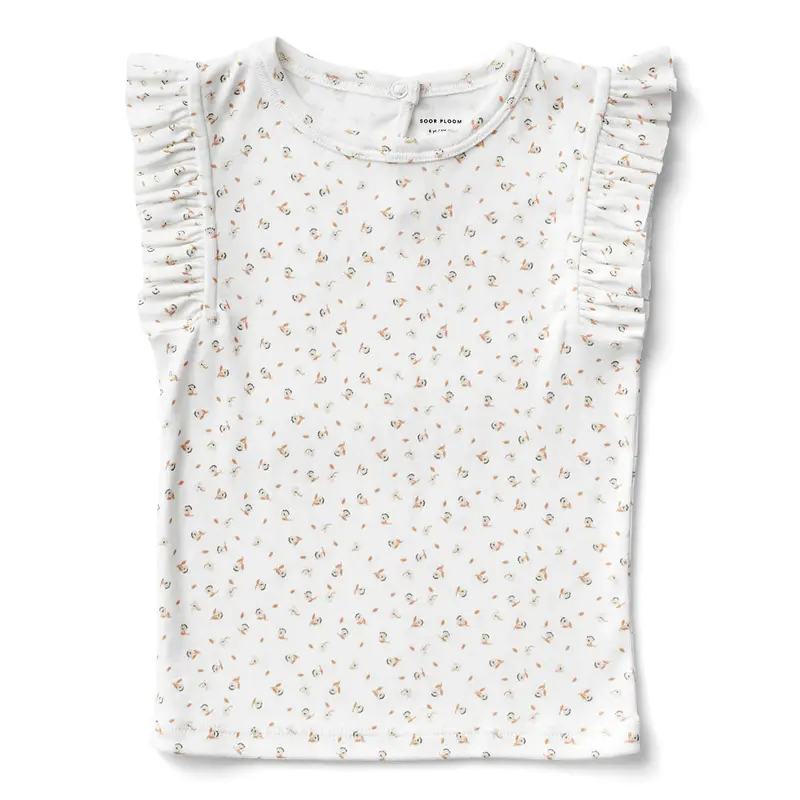 Frill Tee in Fleur Print Sorbet by Soor Ploom - Last Ones In Stock - 10-12 Years