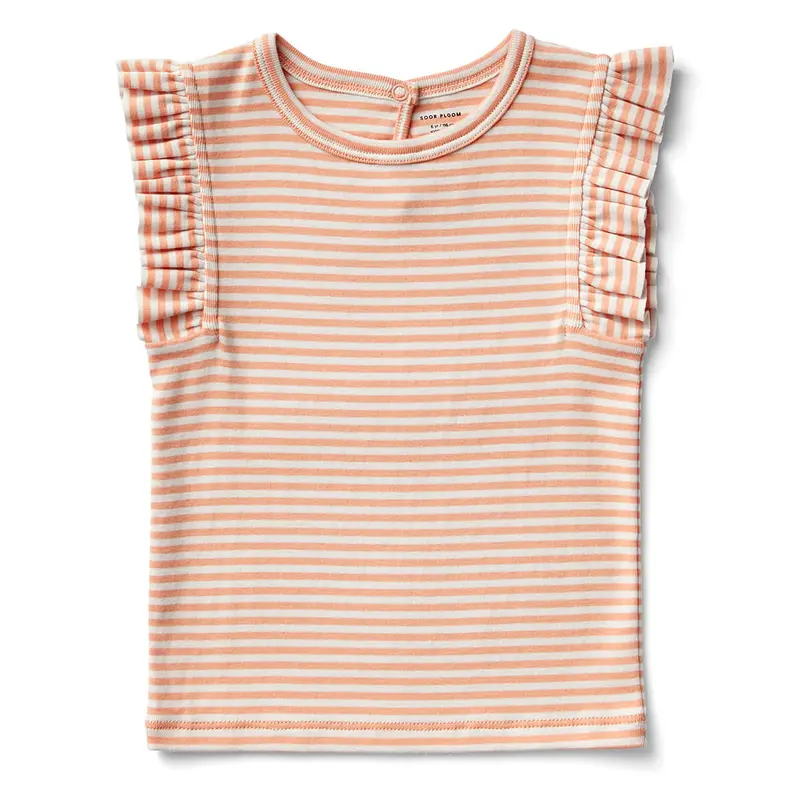 Frill Tee in Gumdrop Stripe by Soor Ploom - Last One In Stock - 12 Years