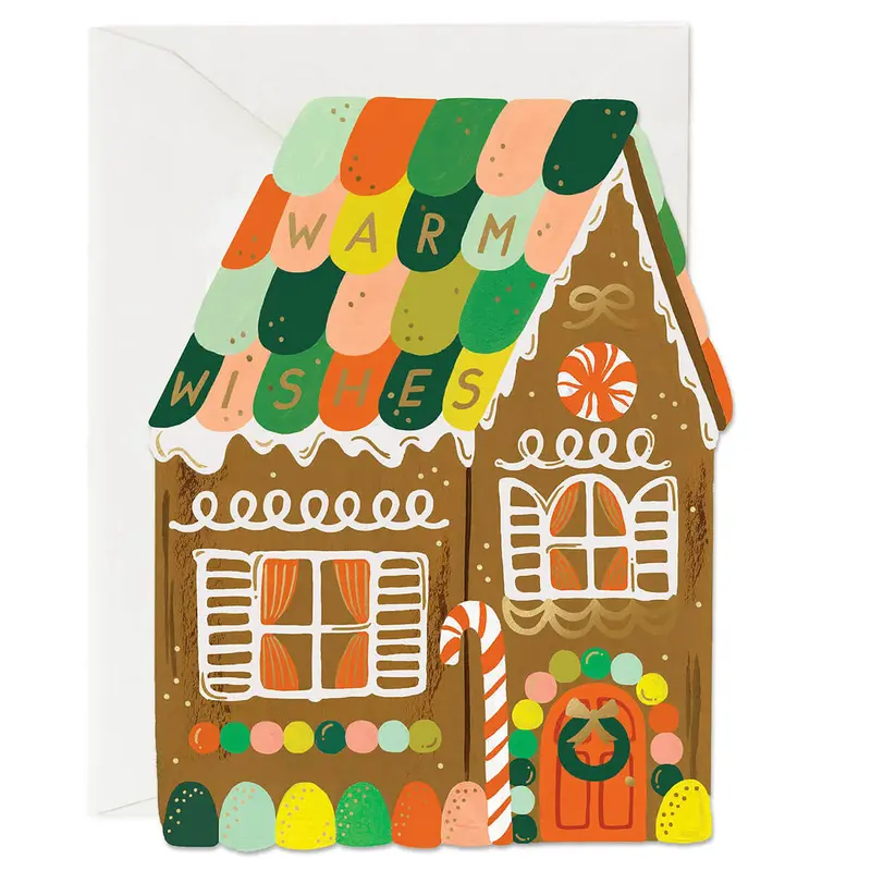 Gingerbread House Christmas Greetings Card By Rifle Paper Co.
