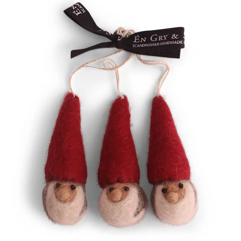 Gnomes Hanging Christmas Decorations by Gry & Sif