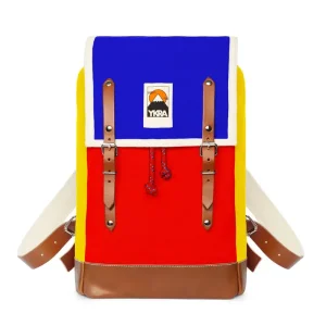 Matra Mini Leather Backpack (14L) in Tricolor by YKRA