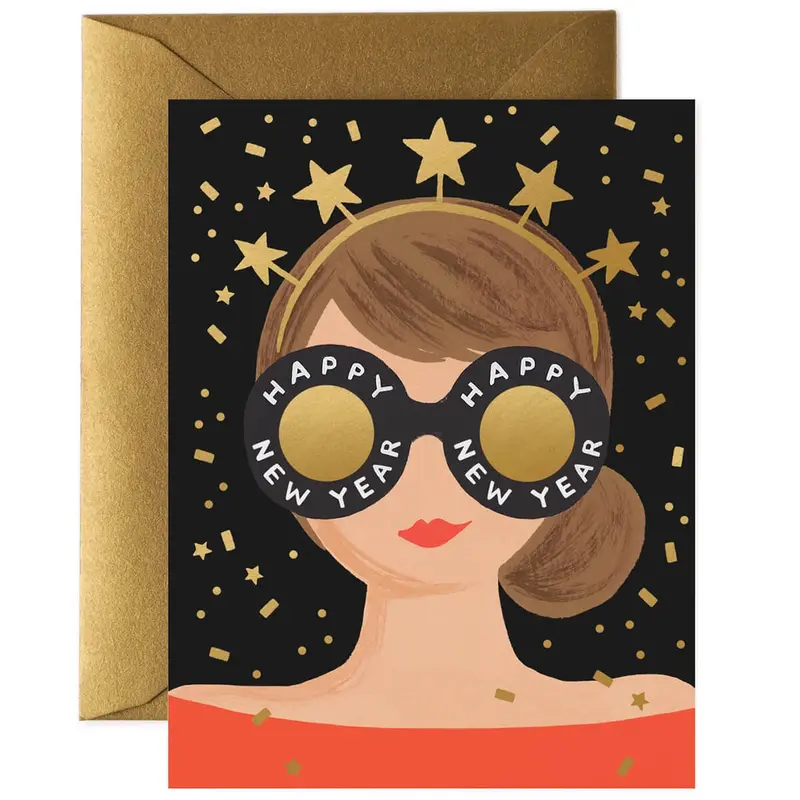 New Year Girl Greetings Card By Rifle Paper Co.