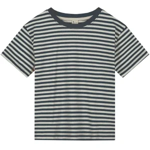 Oversized T Shirt in Blue Grey / Off White by Gray Label