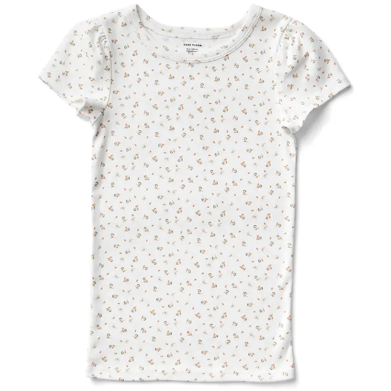 Pouf Tee in Fleur Print Sorbet by Soor Ploom