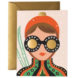 Ski Girl Christmas Greetings Card By Rifle Paper Co.