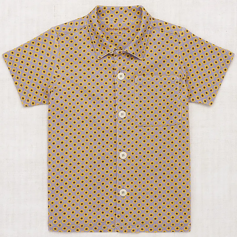 Sonny Top in Pewter Flower Dot by Misha & Puff - Last Ones In Stock - 5-6 Years