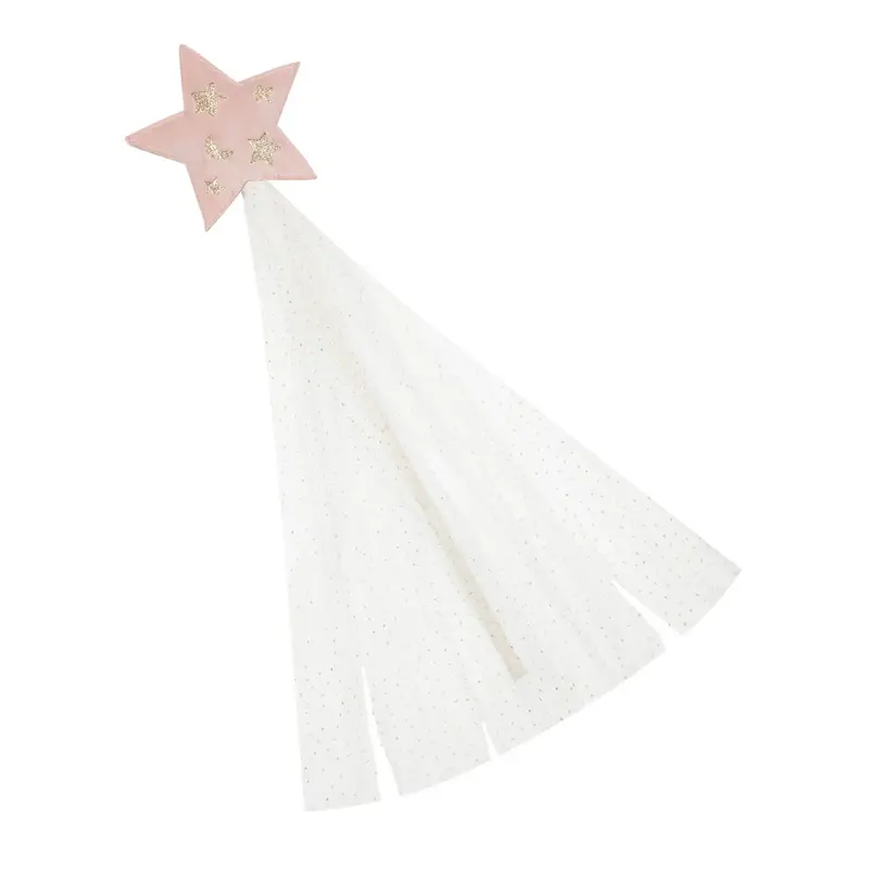 Stars And Moon Velvet Wand in Pink by Mimi & Lula