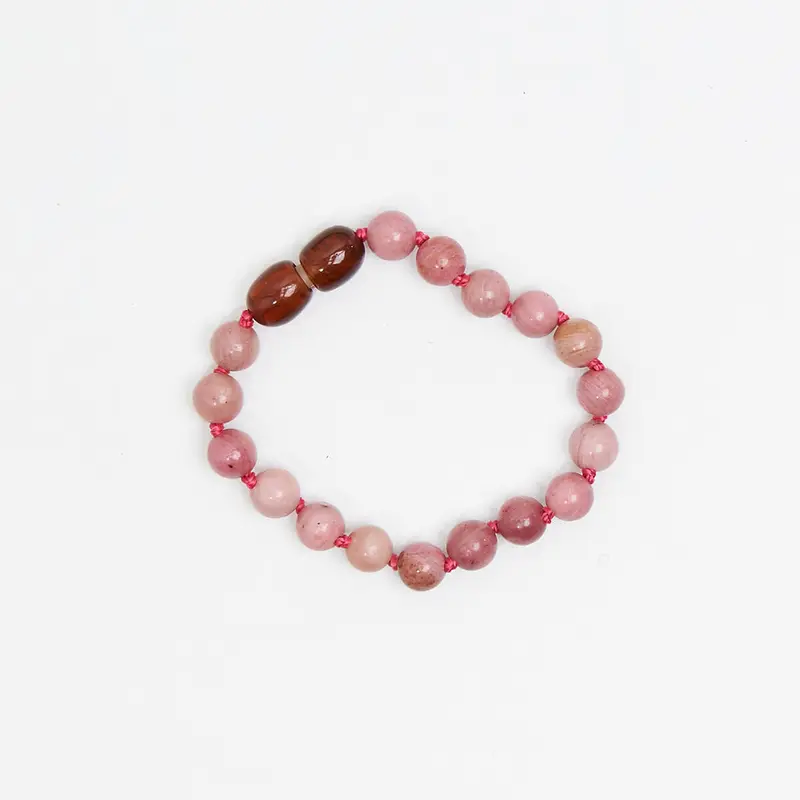 Berry Kids Bracelet in Dusty Rose Rodochrosite by Nirrimis