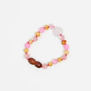 Bondi Kids Bracelet in Cherry Quartz And Amber by Nirrimis