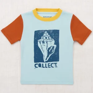 Collect Ringer Tee in Sky by Misha & Puff - Last Ones In Stock - 3-5 Years