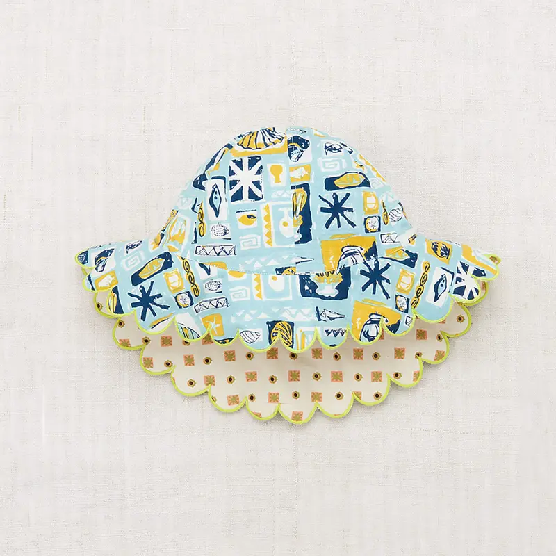 Holiday Sunhat in Sky Collection by Misha & Puff - Last One In Stock - 4-8 Years