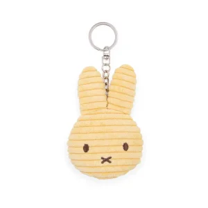 Miffy Corduroy Flat Keyring in Buttercream (10cm) by Bon Ton Toys