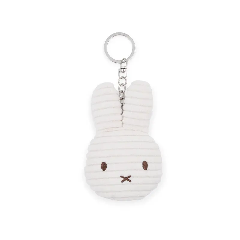 Miffy Corduroy Flat Keyring in White (10cm) by Bon Ton Toys