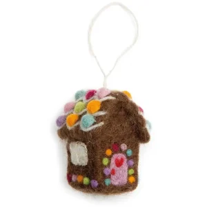 Mini Gingerbread House Hanging Christmas Decoration by Gry & Sif
