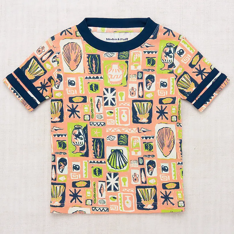 Rec Tee in Flamingo Collection by Misha & Puff