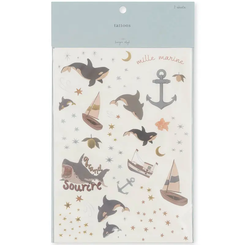 Tattoos in Marine Mix Pack by Konges Sljd