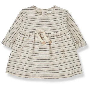 Uma Dress in Ecru by 1+ In The Family - Last Ones In Stock - 6-12 Months