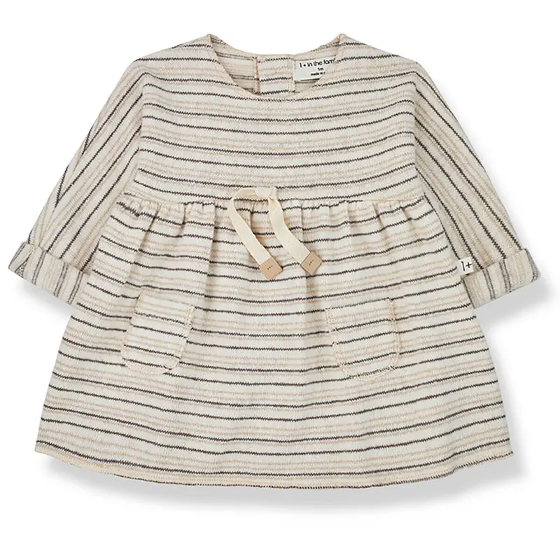 Uma Dress in Ecru by 1+ In The Family - Last Ones In Stock - 6-12 Months