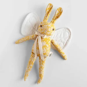 Winged Rabbit in Sunshine Floral by Polka Dot Club