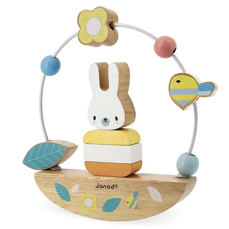 Bead Maze and Rocking Rabbit by Janod