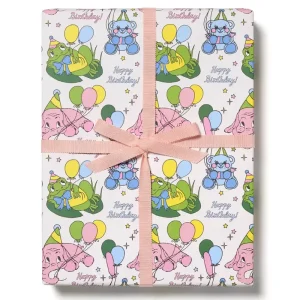 Birthday Animals Gift Wrap by Red Cap Cards
