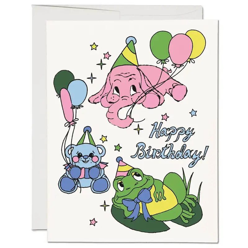 Birthday Animals Greetings Card by Red Cap Cards