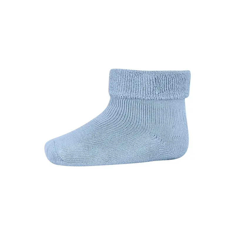 Cotton Terry Baby Ankle Socks in Dusty Blue by MP Denmark