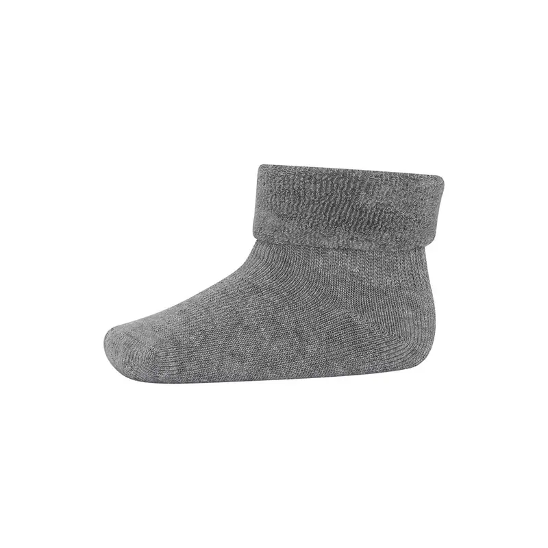 Cotton Terry Baby Ankle Socks in Grey Melange by MP Denmark
