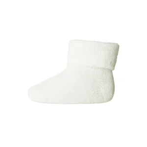 Cotton Terry Baby Ankle Socks in Snow White by MP Denmark