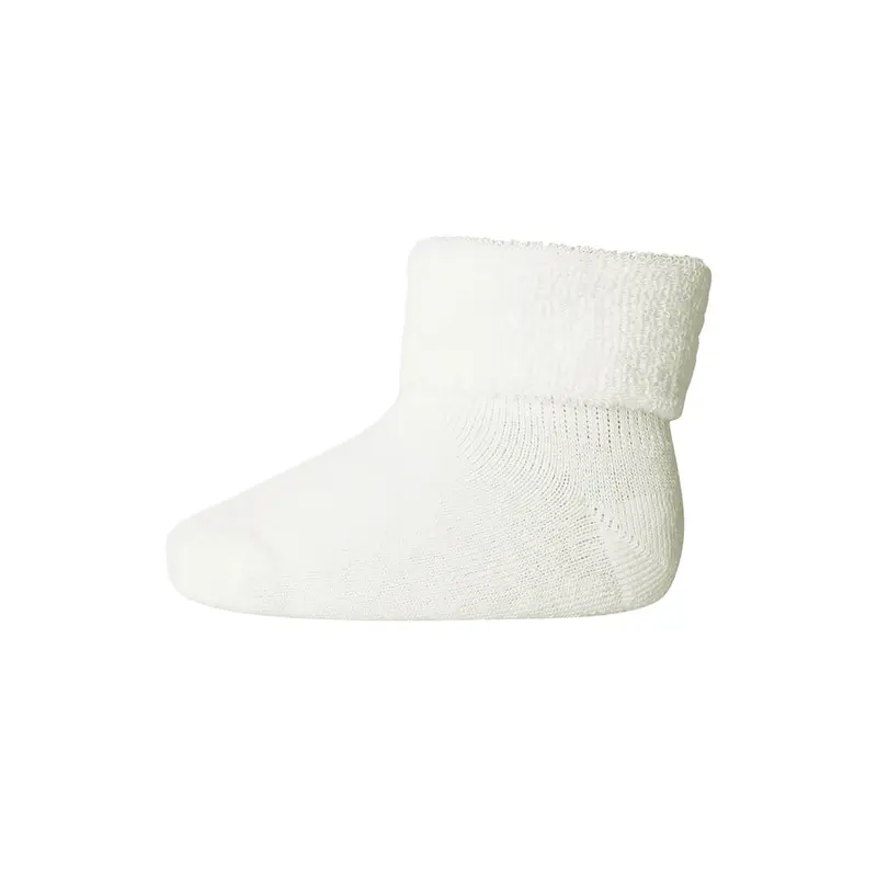 Cotton Terry Baby Ankle Socks in Snow White by MP Denmark